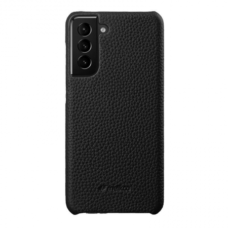 Кожаный чехол накладка Melkco для Samsung Galaxy S21 - Snap Cover, черный